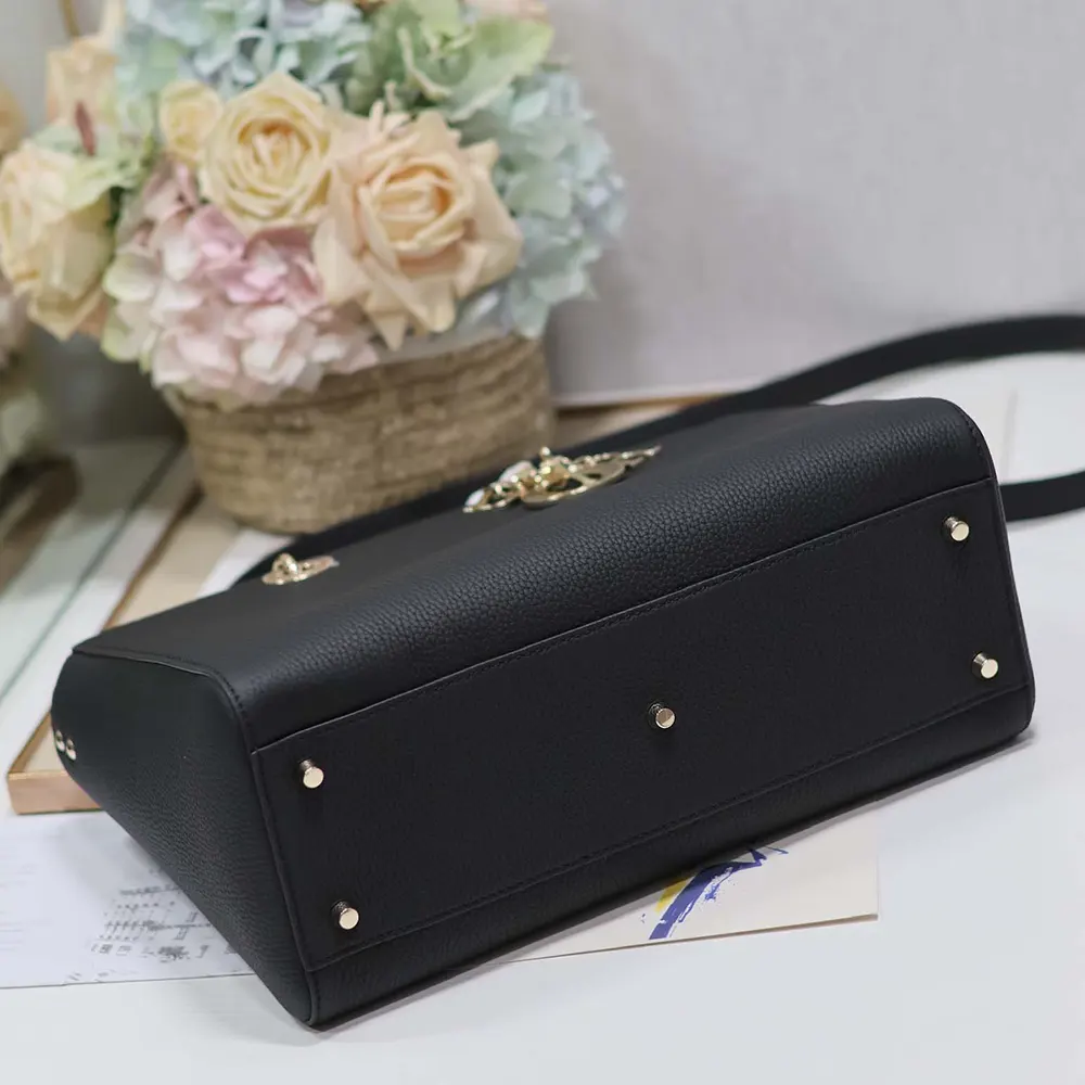Dior Women Large Lady D-Sire My ABCDior Bag Black Taurillon Leather - image 8
