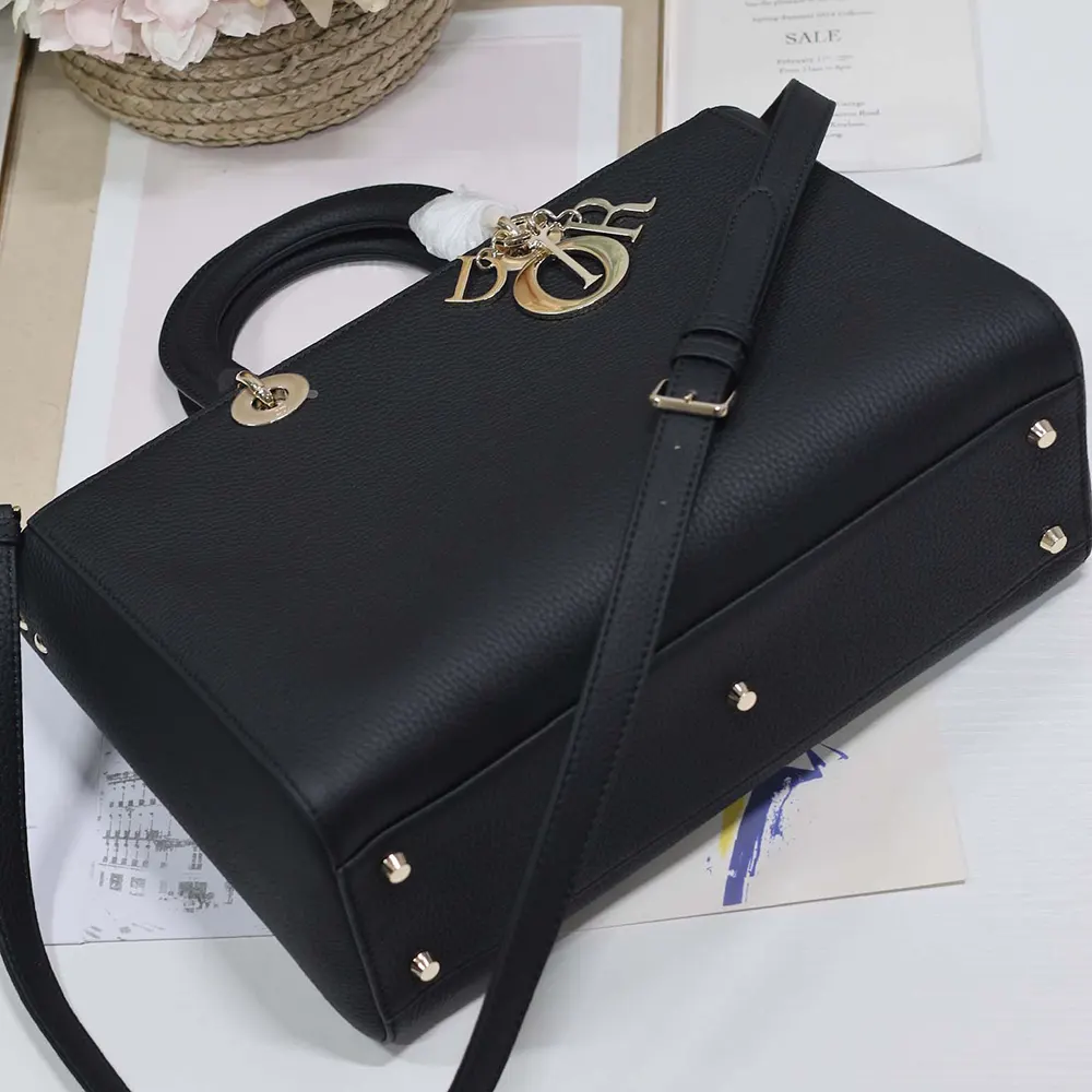 Dior Women Large Lady D-Sire My ABCDior Bag Black Taurillon Leather - image 7