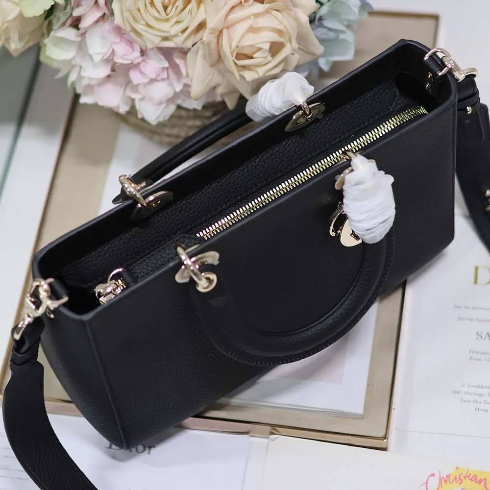 Dior Women Medium Lady D-Sire My ABCDior Bag Black Taurillon Leather - image 9
