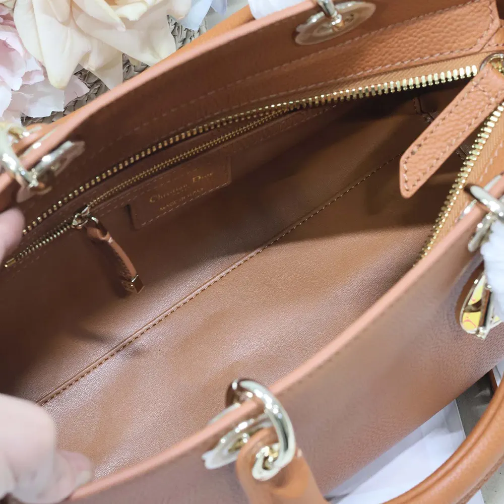 Dior Women Medium Lady D-Sire My ABCDior Bag Dark Brandy Taurillon Leather - image 10