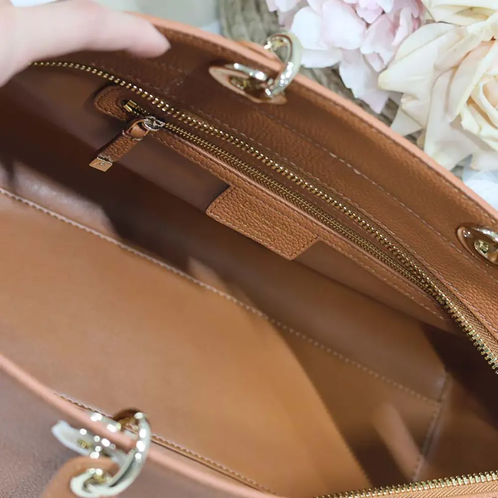 Dior Women Large Lady D-Sire My ABCDior Bag Dark Brandy Taurillon Leather - image 10