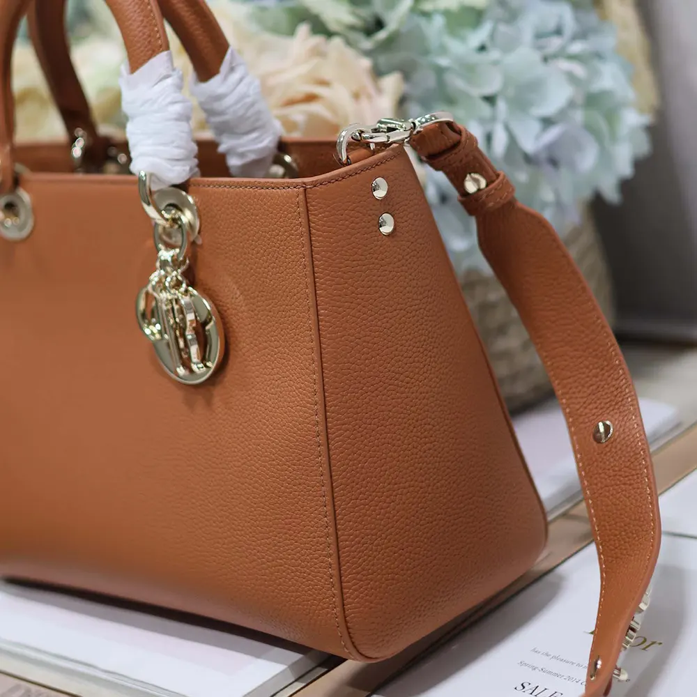 Dior Women Medium Lady D-Sire My ABCDior Bag Dark Brandy Taurillon Leather - image 9