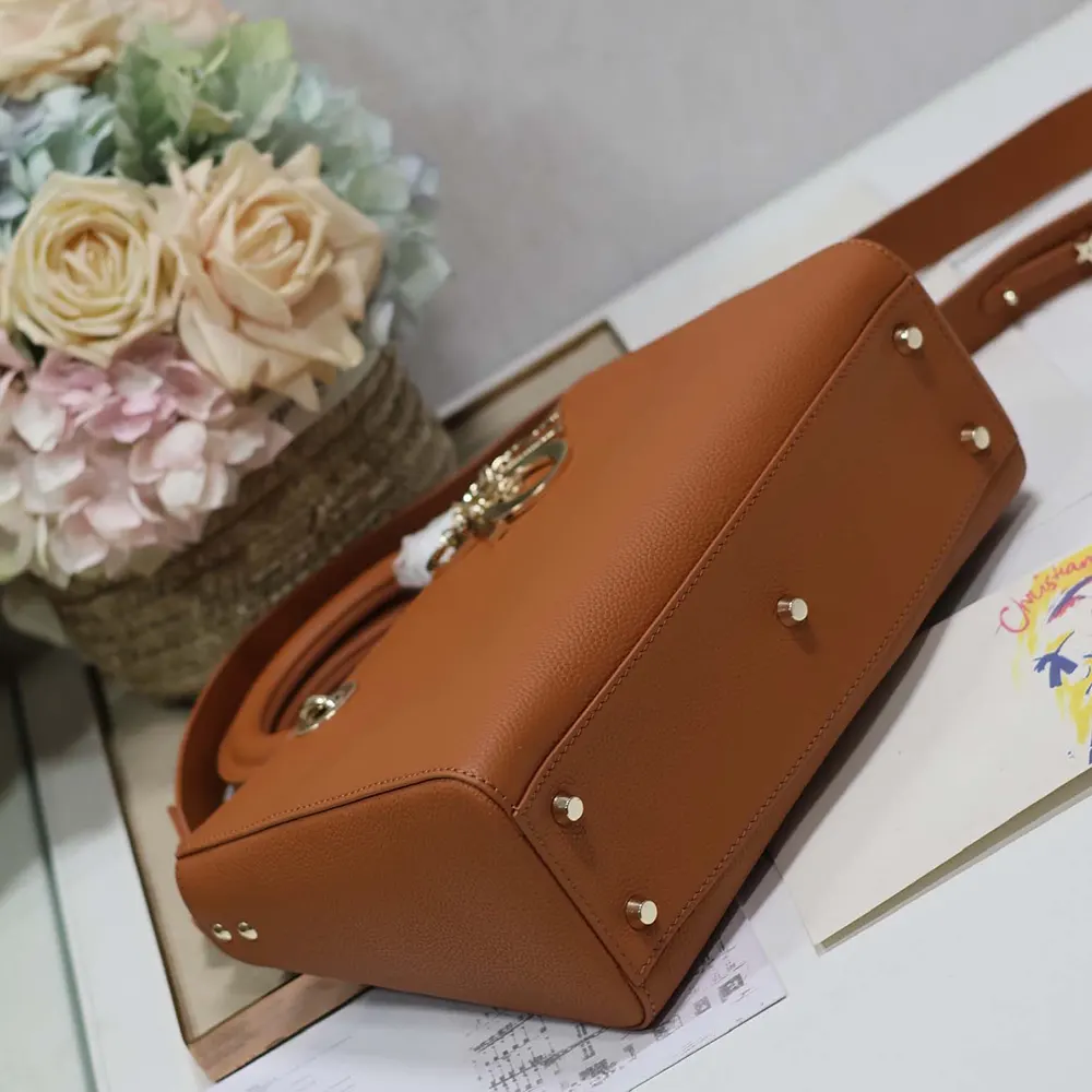 Dior Women Medium Lady D-Sire My ABCDior Bag Dark Brandy Taurillon Leather - image 8