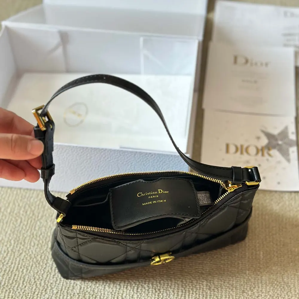 Dior Women Miss Caro Cigale Mini Bag Black Macrocannage Lambskin - image 7