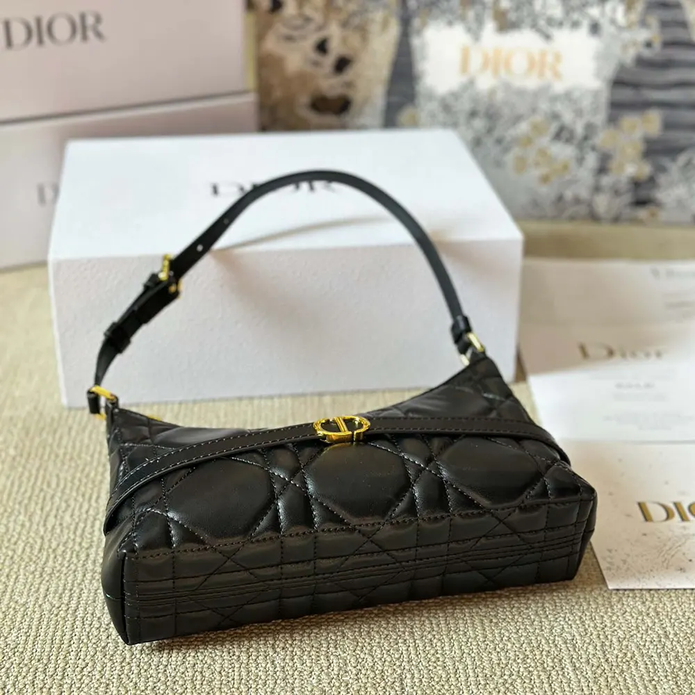 Dior Women Miss Caro Cigale Mini Bag Black Macrocannage Lambskin - image 9