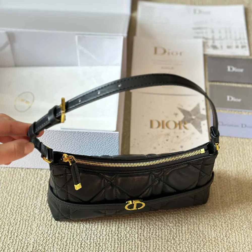Dior Women Miss Caro Cigale Mini Bag Black Macrocannage Lambskin - image 8