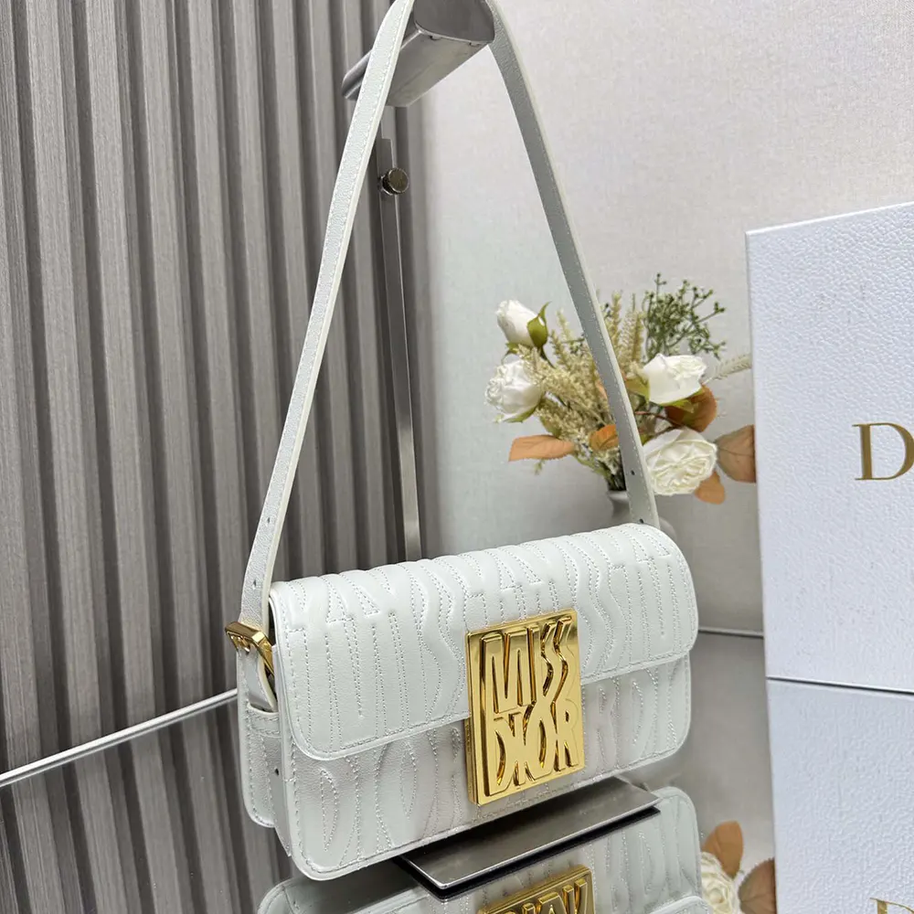 Dior Women Miss Dior Flap Bag Latte Quilted Miss Dior Allover Calfskin - image 4
