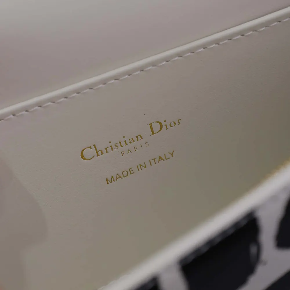 Dior Women Miss Dior Flap Bag White and Black Miss Dior Graffiti Printed Calfskin - image 10