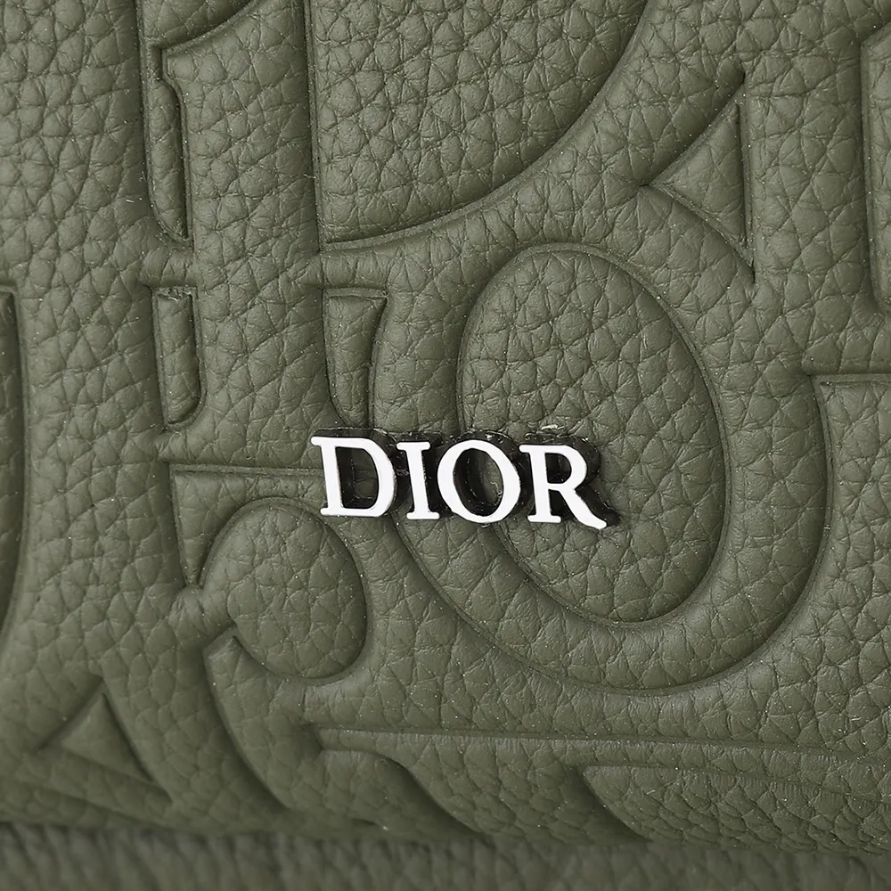 Dior Unisex Rider 2.0 Zipped Backpack Khaki Dior Gravity Leather and Khaki Grained Calfskin - image 7
