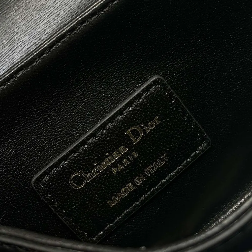 Dior Women Small 30 Montaigne Avenue Top Handle Bag Black Ribbed Calfskin - image 10