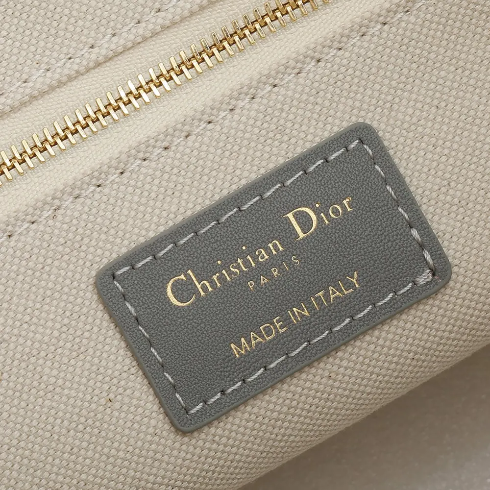 Dior Women Small Dior Book Tote Gray Dior Oblique Embroidery and Calfskin - image 7