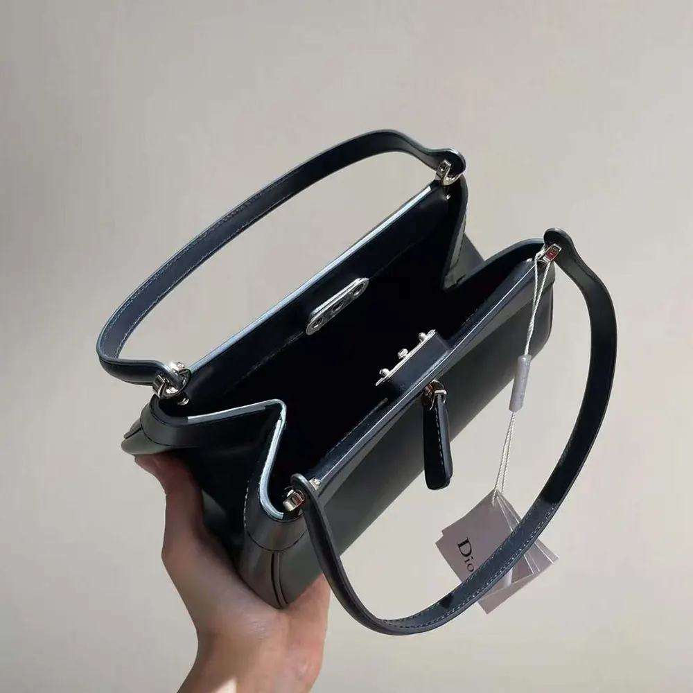 Dior Women Small Dior Key Bag Black Box Calfskin - image 8