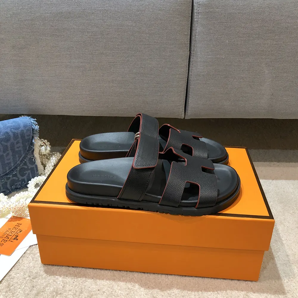 Hermes Unisex Chypre Sandal-Black H222100Zv02360 - image 5