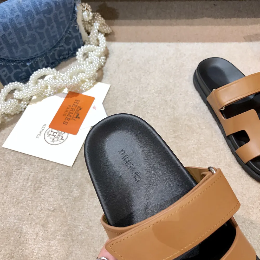 Hermes Unisex Chypre Sandal-Brown H222299ZvA3360 - image 8
