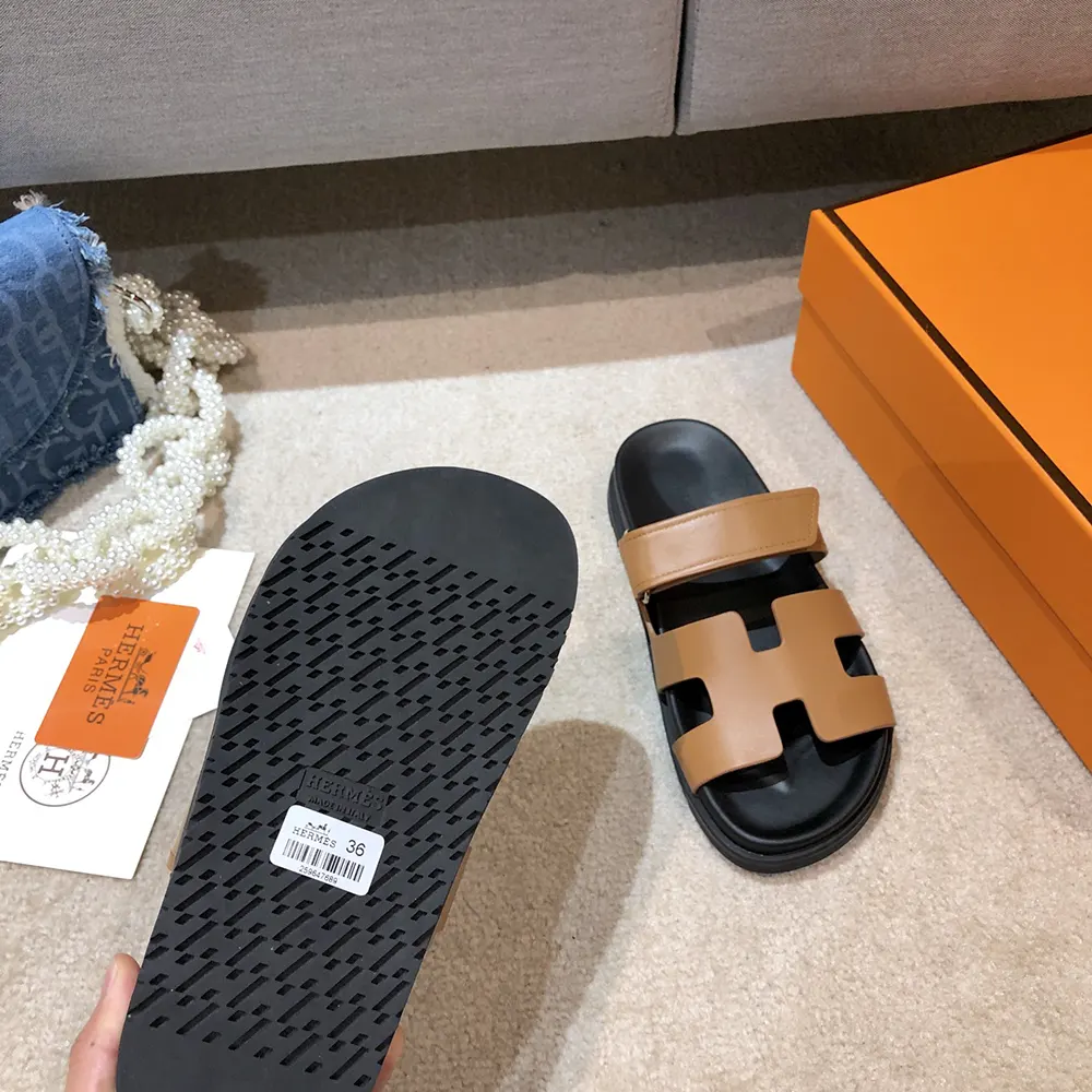 Hermes Unisex Chypre Sandal-Brown H222299ZvA3360 - image 10