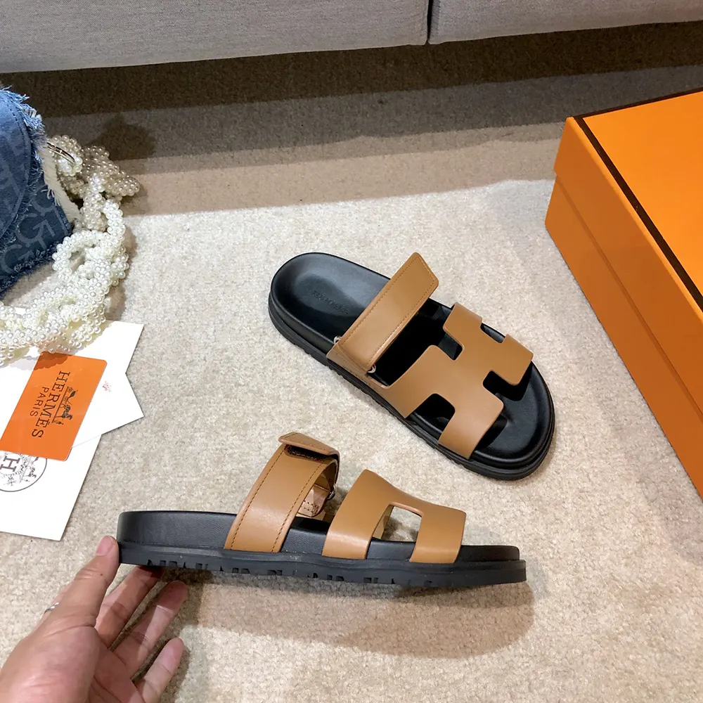 Hermes Unisex Chypre Sandal-Brown H222299ZvA3360 - image 6