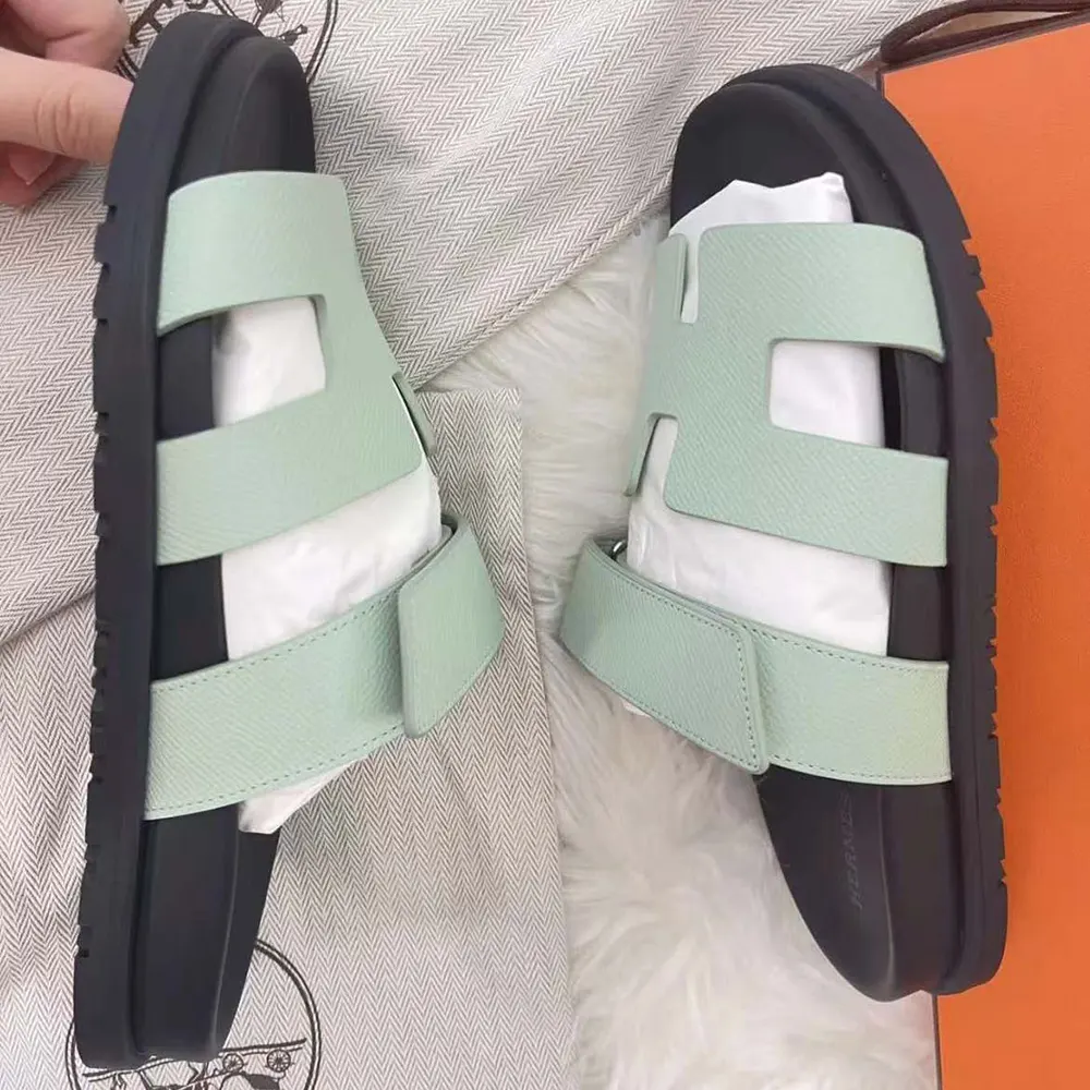 Hermes Unisex Chypre Sandal-Light Green H231295ZvDF350 - image 4