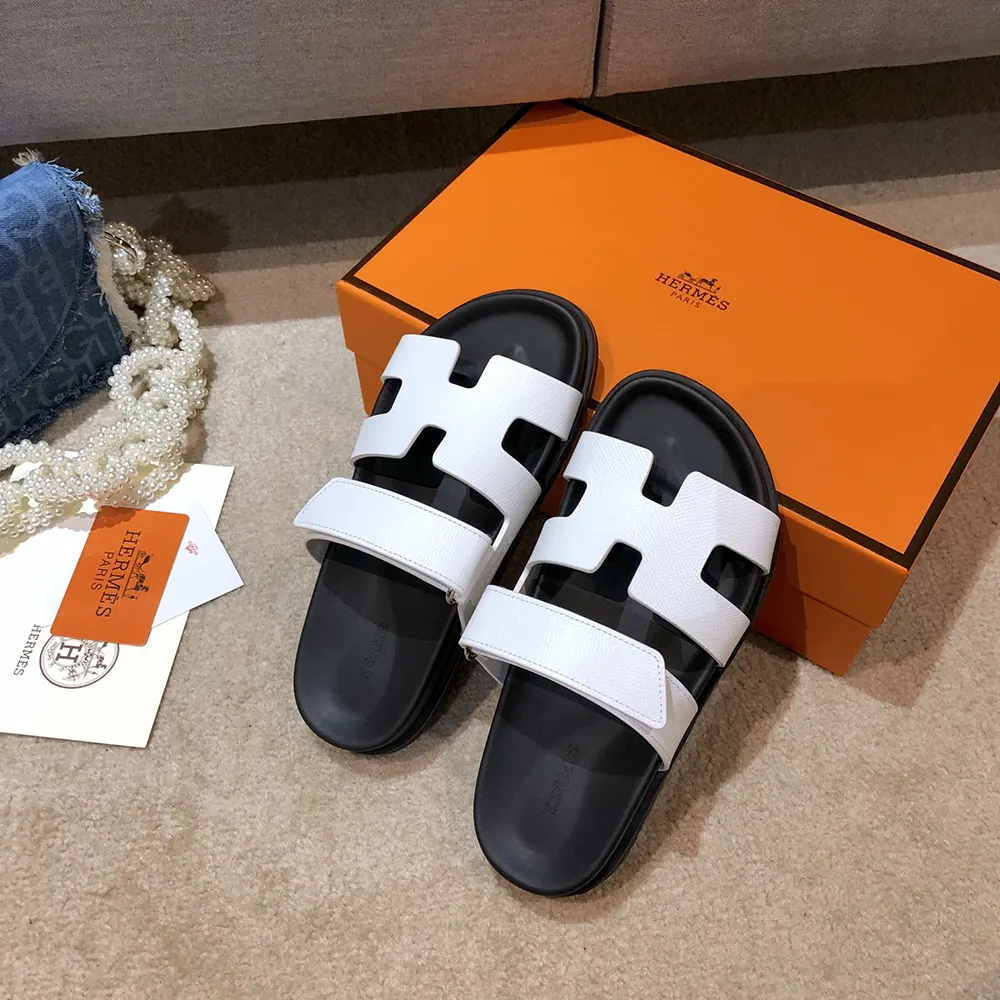 Hermes Unisex Chypre Sandal-White H222100Zv90380 - image 4