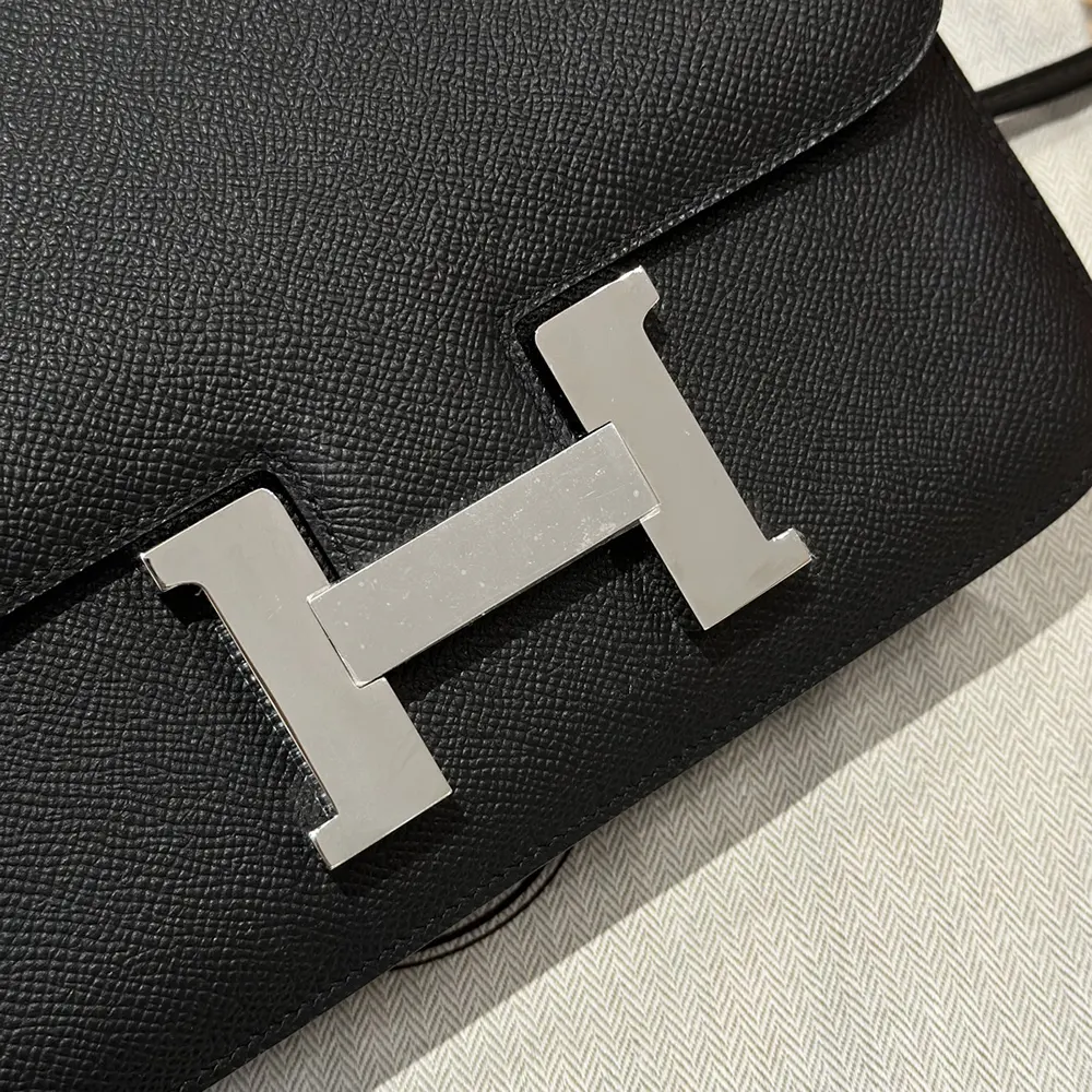Hermes Women Constance 24 Bag Epsom Leather-Black/Silver - image 8