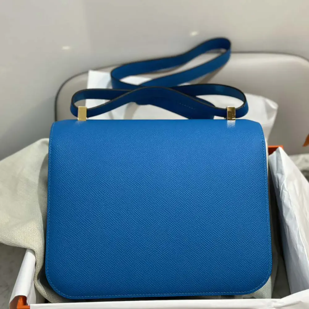 Hermes Women Constance 24 Bag Epsom Leather-Blue/Gold - image 4