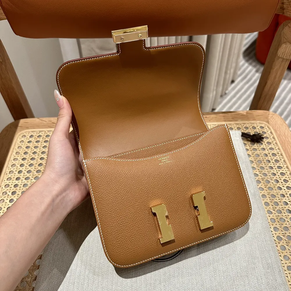 Hermes Women Constance 24 Bag Epsom Leather-Brown/Gold - image 4