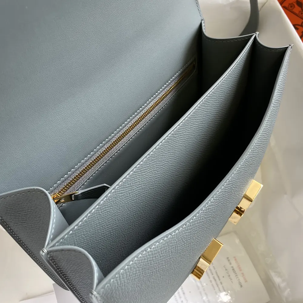 Hermes Women Constance 24 Bag Epsom Leather-Grey/Gold - image 7