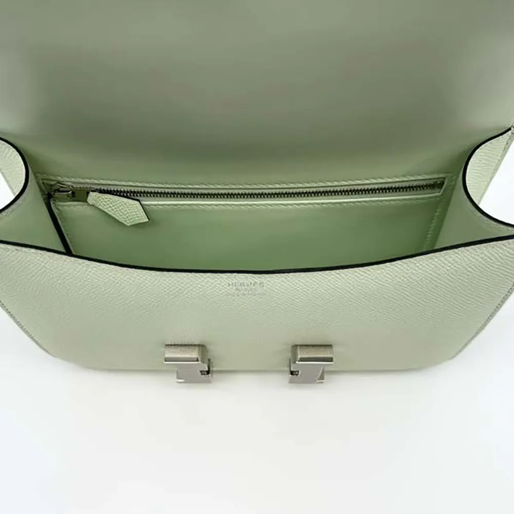 Hermes Women Constance 24 Bag Epsom Leather-Lime/Silver - image 9