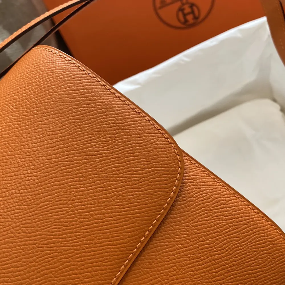 Hermes Women Constance 24 Bag Epsom Leather-Orange/Gold - image 6