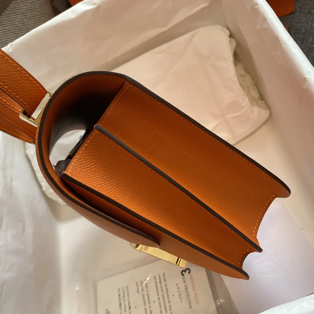 Hermes Women Constance 24 Bag Epsom Leather-Orange/Gold - image 4
