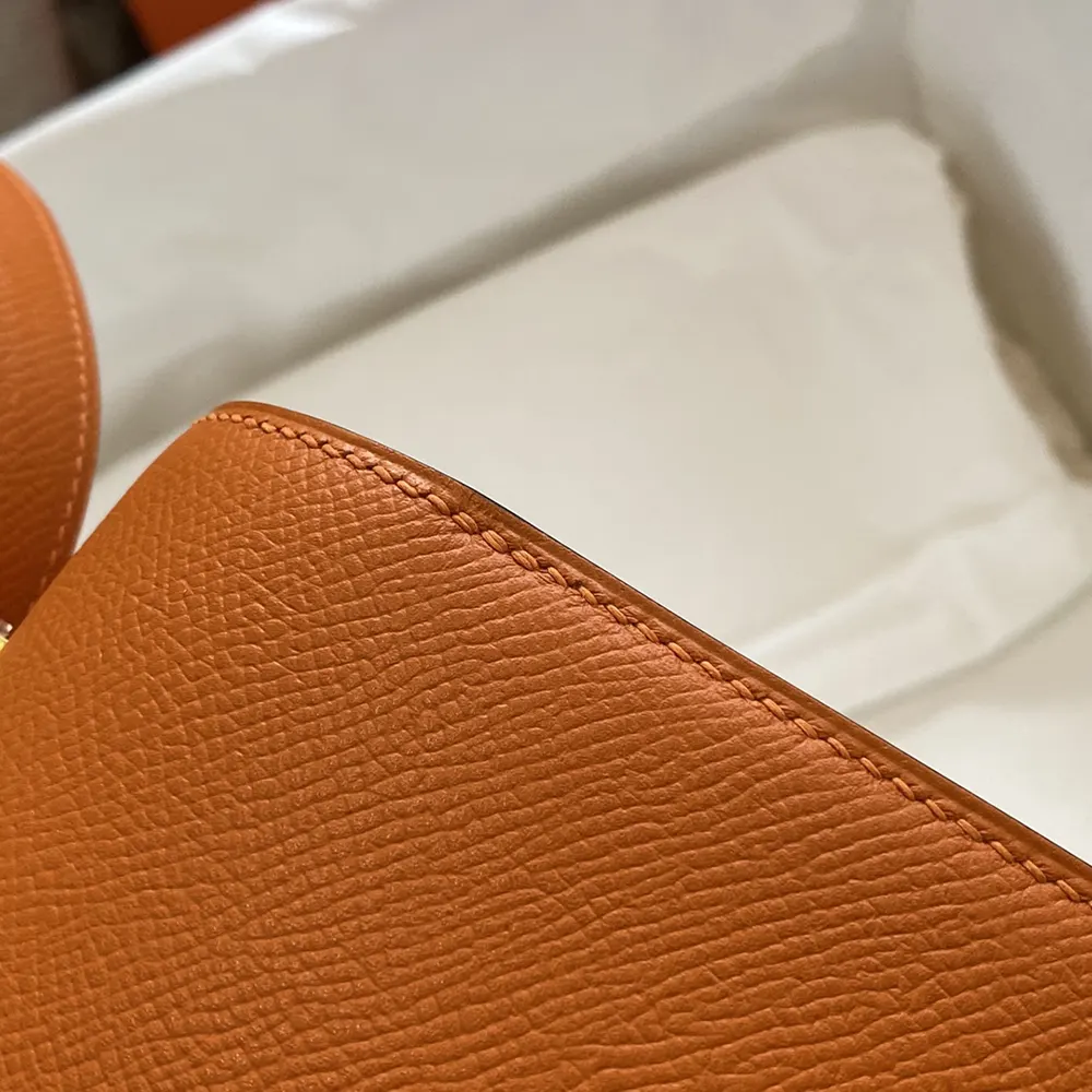 Hermes Women Constance 24 Bag Epsom Leather-Orange/Gold - image 8