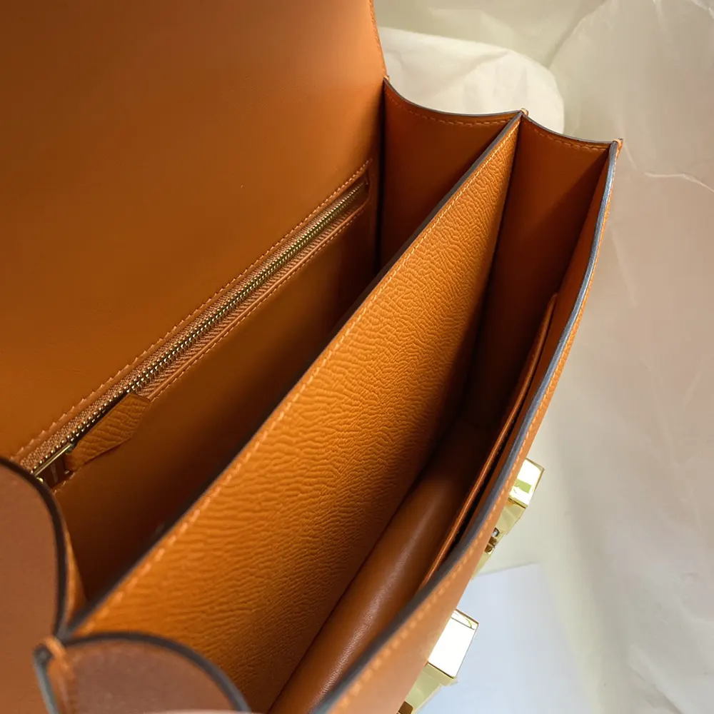 Hermes Women Constance 24 Bag Epsom Leather-Orange/Gold - image 5