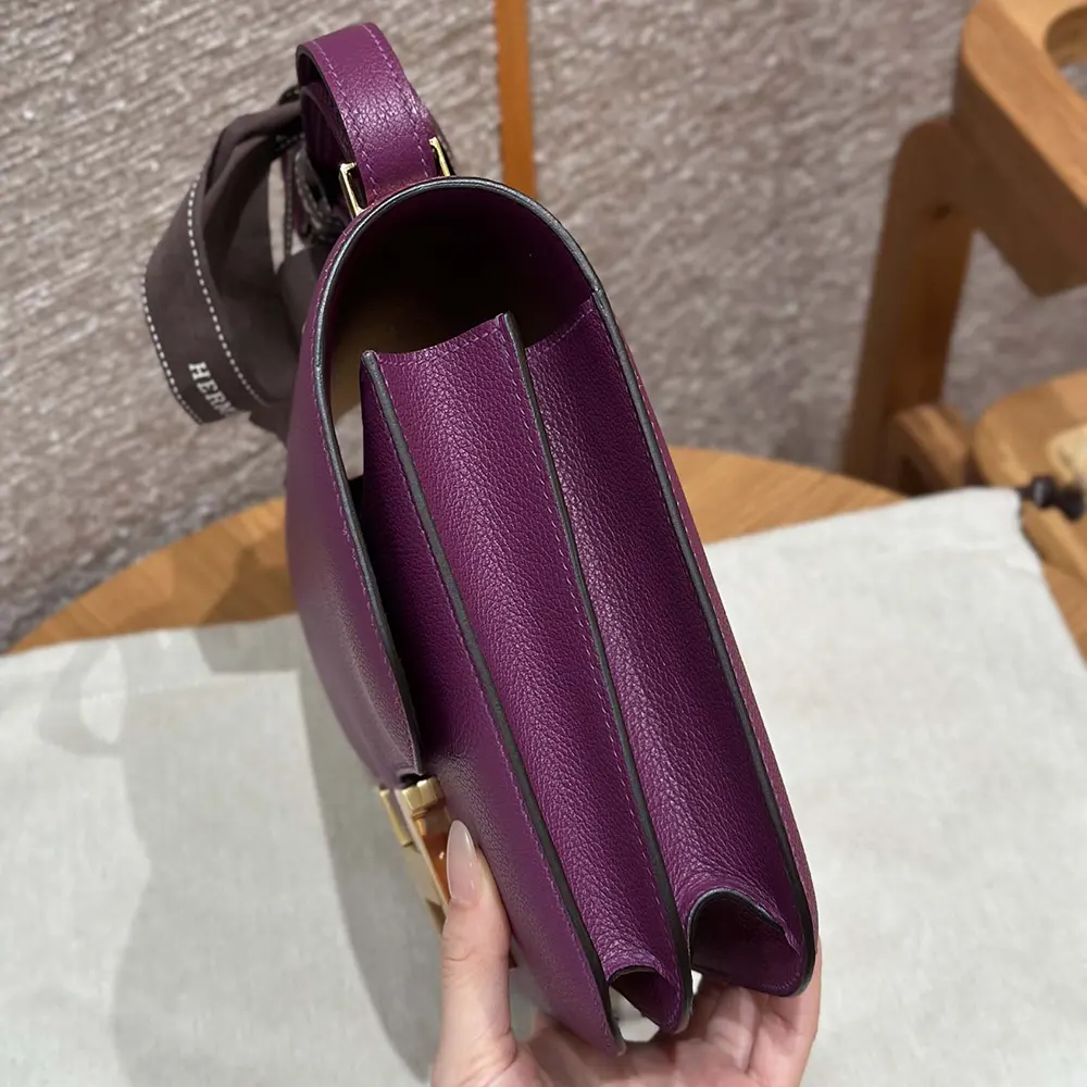 Hermes Women Constance 24 Bag Epsom Leather-Purple/Gold - image 6