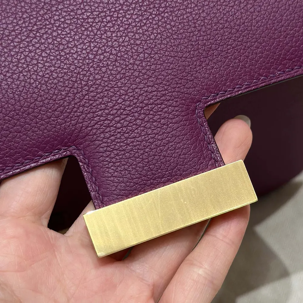 Hermes Women Constance 24 Bag Epsom Leather-Purple/Gold - image 9