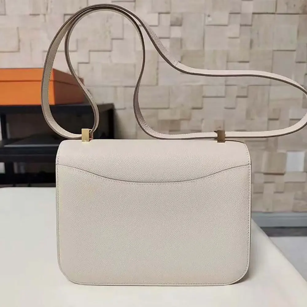 Hermes Women Constance 24 Bag Epsom Leather-White/Gold - image 4