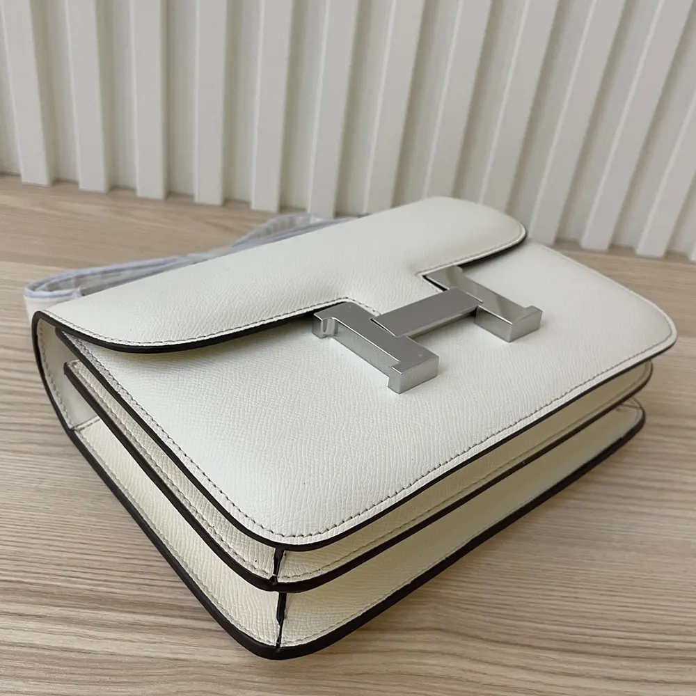Hermes Women Constance 24 Bag Epsom Leather-White/Silver - image 4