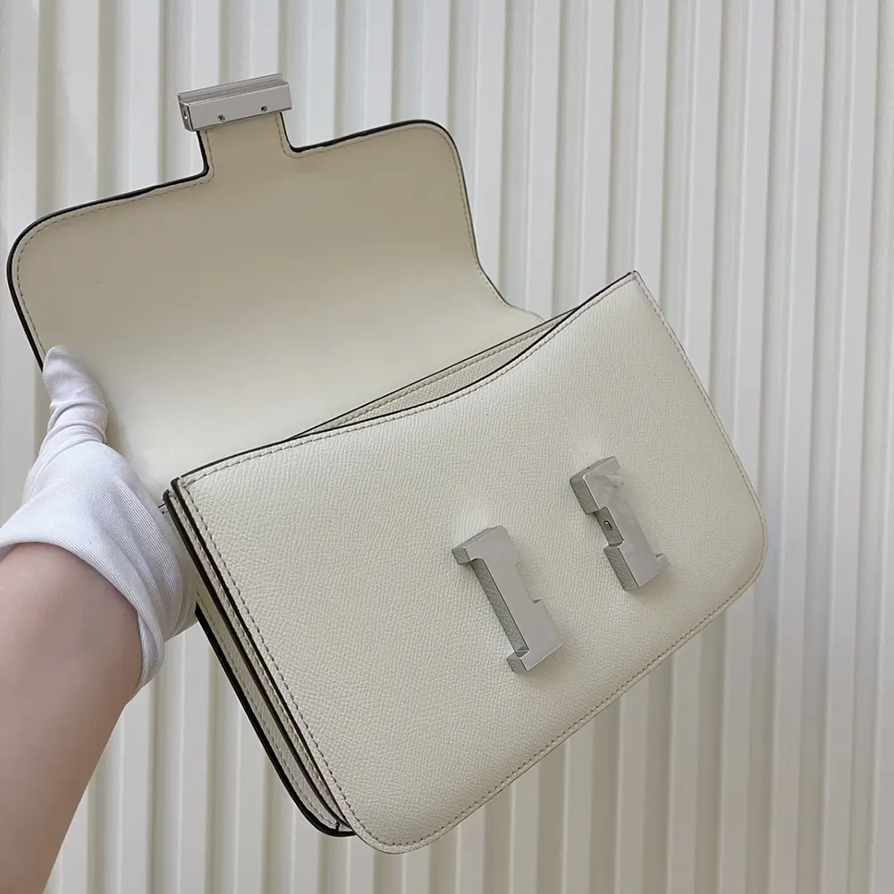 Hermes Women Constance 24 Bag Epsom Leather-White/Silver - image 7