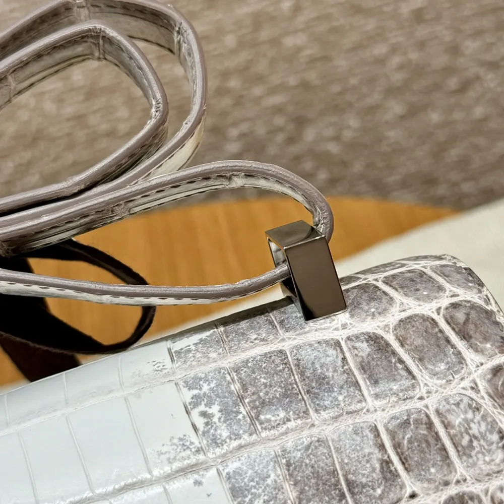 Hermes Women Constance 24 Himalaya Matte Niloticus Crocodile Palladium Hardware - image 10