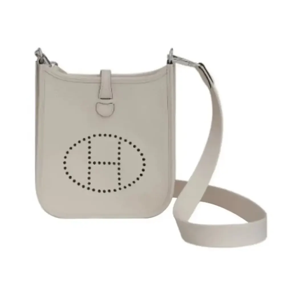 Hermes Women Evelyne 16 Amazone in Clemence Leather-Beige/Silver