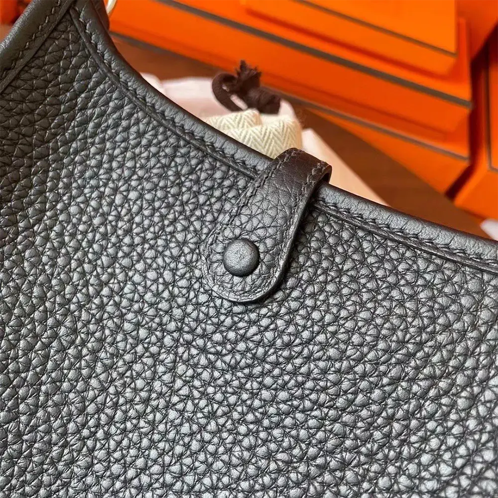 Hermes Women Evelyne 16 Amazone in Clemence Leather-Black/Silver - image 7