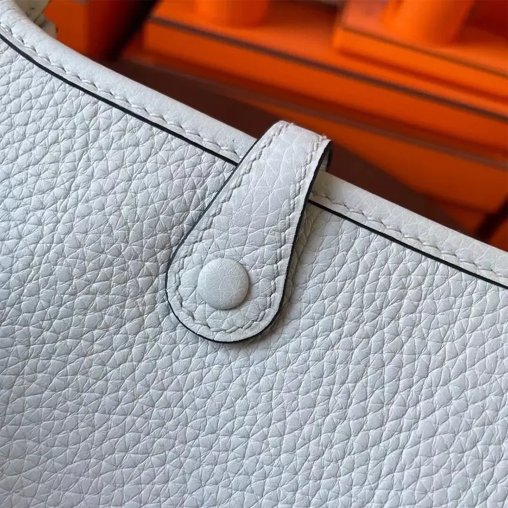 Hermes Women Evelyne 16 Amazone in Clemence Leather-Light Blue/Silver - image 7