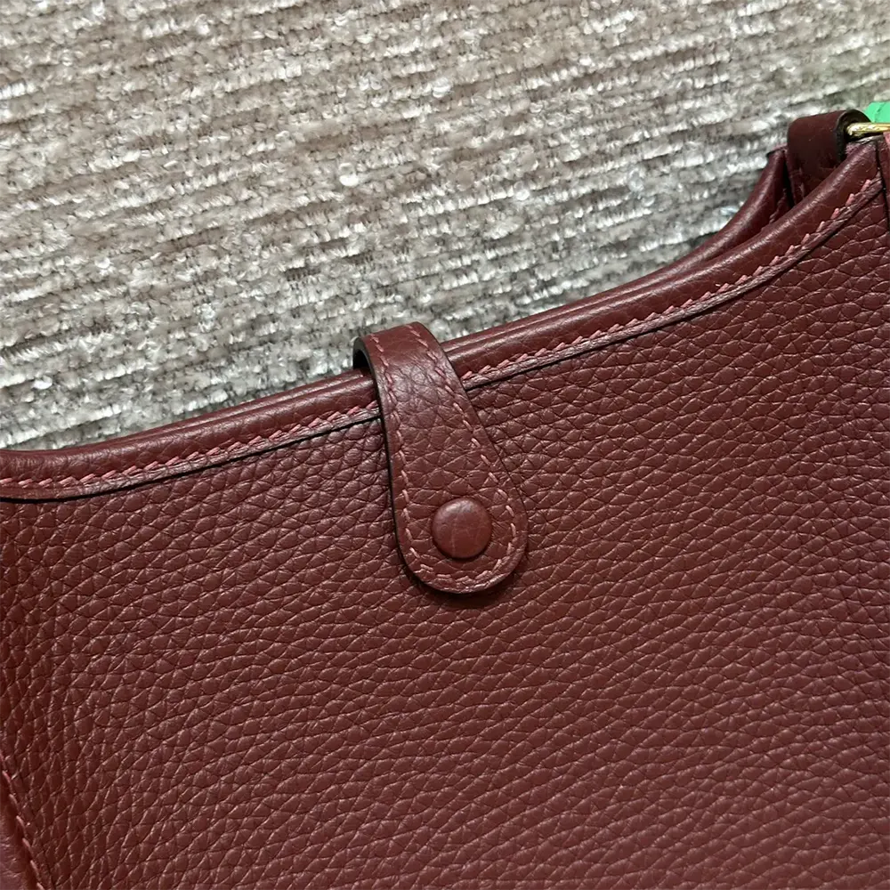 Hermes Women Evelyne 16 Amazone in Clemence Leather-Maroon/Silver - image 10