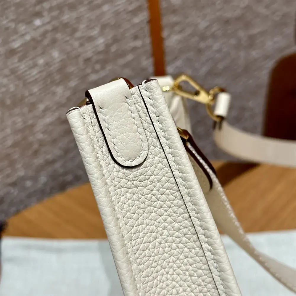 Hermes Women Evelyne 16 Amazone in Clemence Leather-White/Gold - image 7