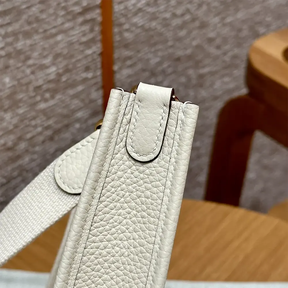 Hermes Women Evelyne 16 Amazone in Clemence Leather-White/Gold - image 8