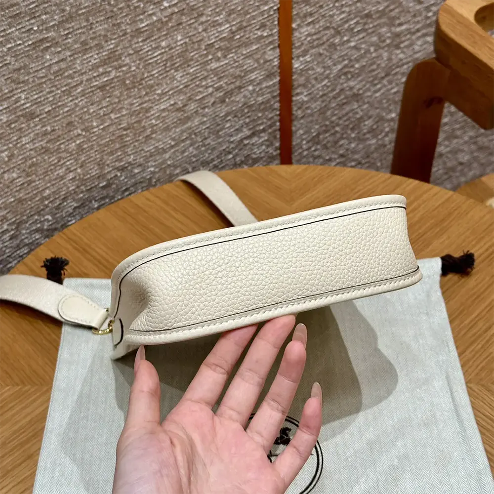 Hermes Women Evelyne 16 Amazone in Clemence Leather-White/Gold - image 6