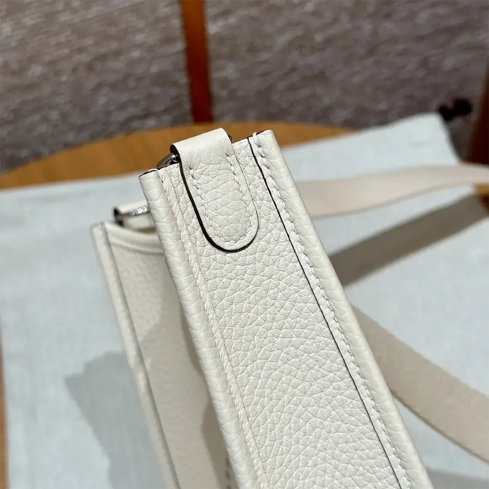 Hermes Women Evelyne 16 Amazone in Clemence Leather-White/Silver - image 9