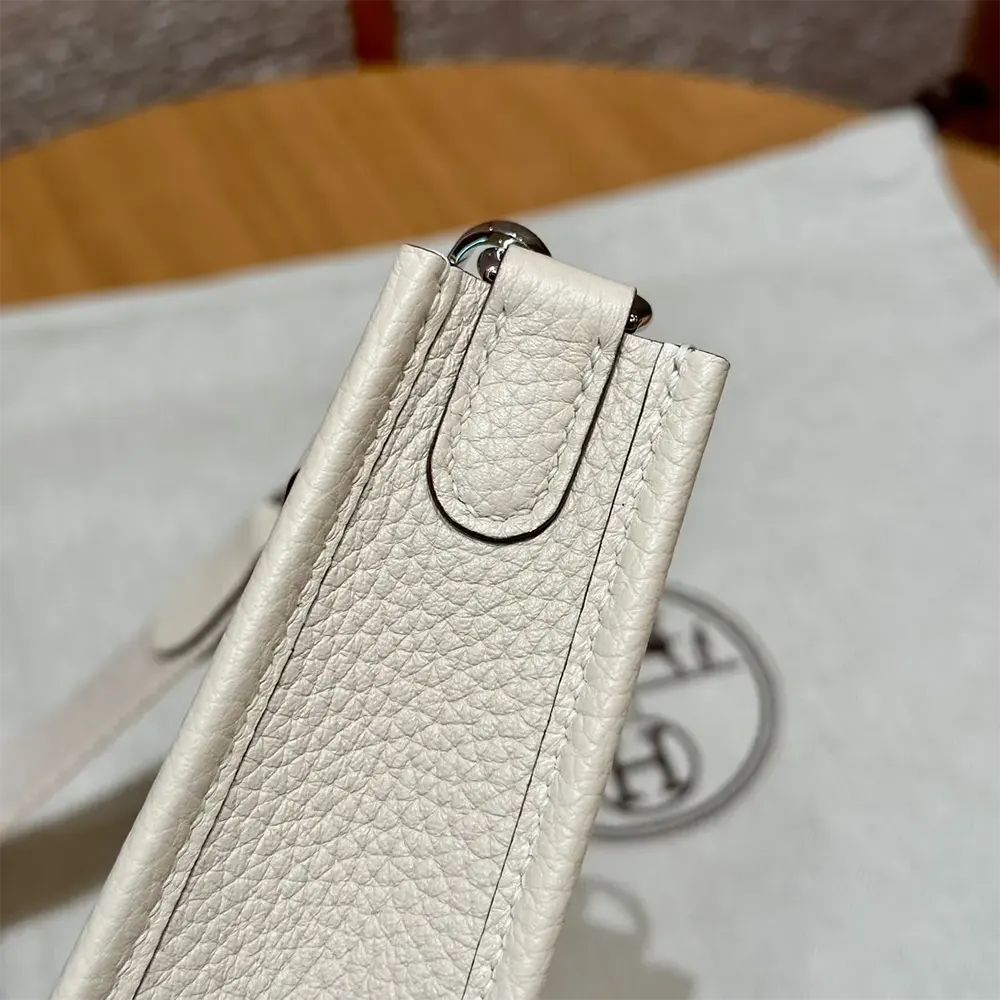 Hermes Women Evelyne 16 Amazone in Clemence Leather-White/Silver - image 8