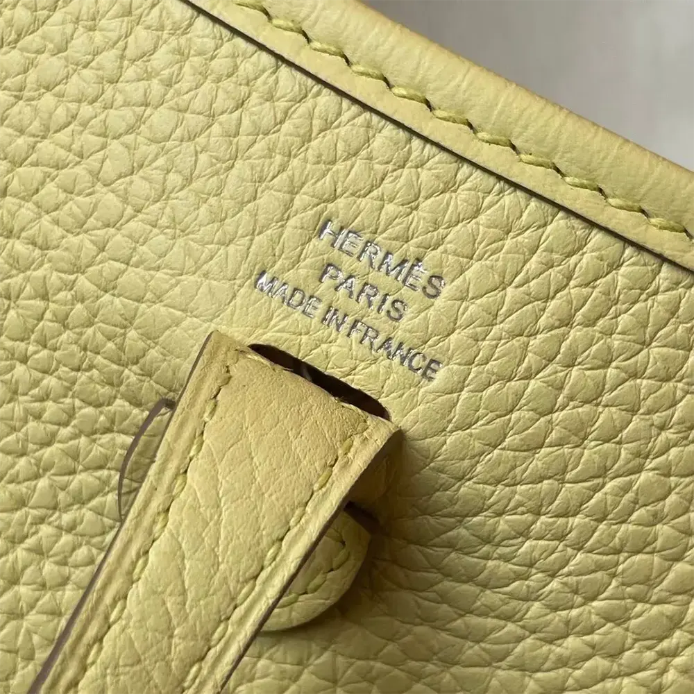 Hermes Women Evelyne 16 Amazone in Clemence Leather-Yellow/Silver - image 8