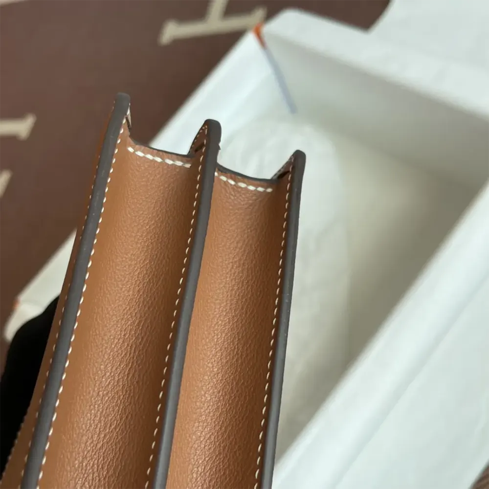 Hermes Women Roulis Mini Bag in Evercolor Calfskin-Brown/Silver - image 8