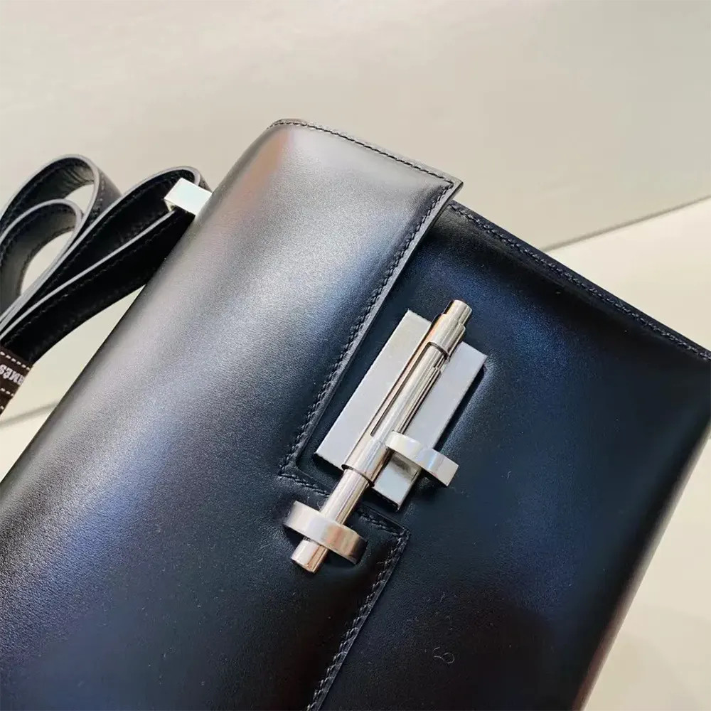 Hermes Women Verrou Bag in Box Leather-Black/Silver - image 9
