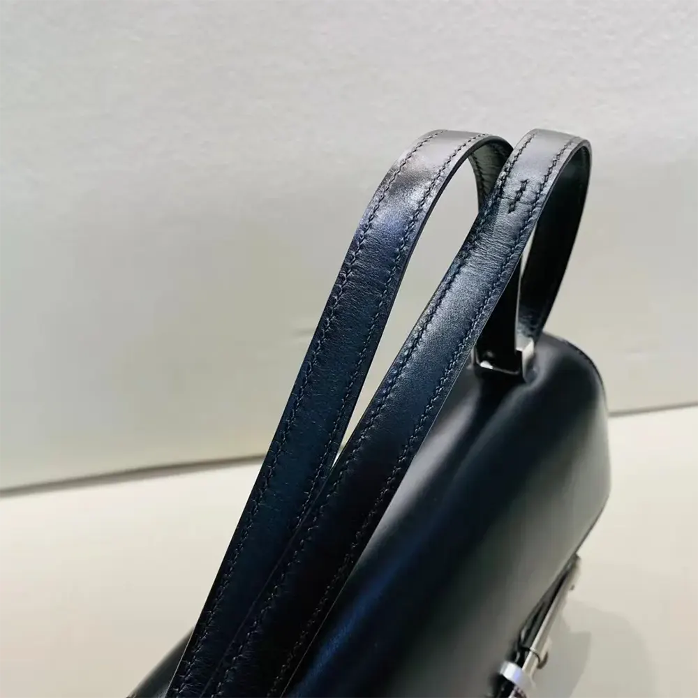 Hermes Women Verrou Bag in Box Leather-Black/Silver - image 8